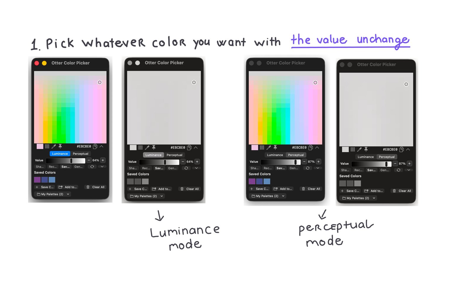 Explore color. Keep the value.